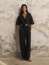 Load image into Gallery viewer, Lucid Flow Tie Pants - Black