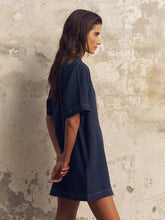 Load image into Gallery viewer, Mae Popover Mini Dress - Navy