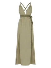 Load image into Gallery viewer, Muse Braided Straps Dress - Khaki Green