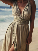 Load image into Gallery viewer, Muse Braided Straps Dress - Khaki Green
