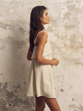 Load image into Gallery viewer, Puglia Stripes Mini Dress - Oatmeal