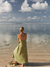 Load image into Gallery viewer, Sofia Ties Maxi Dress - Khaki Green