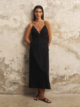 Load image into Gallery viewer, Sofia Ties Maxi Dress - Black