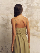 Load image into Gallery viewer, Sofia Ties Maxi Dress - Khaki Green