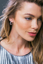 Load image into Gallery viewer, RUBY HOOP EARRINGS