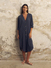 Load image into Gallery viewer, Terra Shirt Dress - Navy