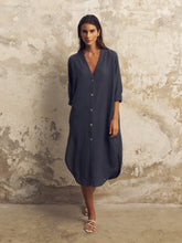 Load image into Gallery viewer, Terra Shirt Dress - Navy