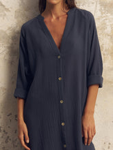 Load image into Gallery viewer, Terra Shirt Dress - Navy