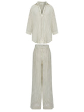 Load image into Gallery viewer, Voyage Set - Khaki Green Stripes