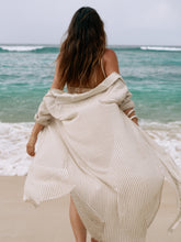 Load image into Gallery viewer, Voyage Shirt Dress - Khaki Green Stripes