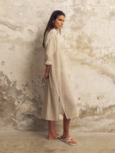 Load image into Gallery viewer, Voyage Shirt Dress - Khaki Green Stripes