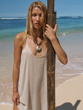 Load image into Gallery viewer, Yaz Dress - Khaki Green Stripes