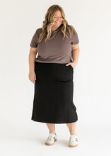 Load image into Gallery viewer, Abbie Mesh Detail Knit Midi Skirt