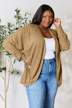 Load image into Gallery viewer, Basic Bae Full Size Ribbed Cocoon Cardigan