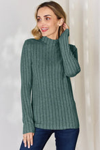 Load image into Gallery viewer, Basic Bae Full Size Ribbed Mock Neck Long Sleeve T-Shirt