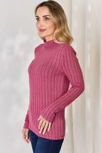 Load image into Gallery viewer, Basic Bae Full Size Ribbed Mock Neck Long Sleeve T-Shirt