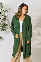 Load image into Gallery viewer, Basic Bae Full Size Hooded Sweater Cardigan