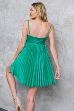 Load image into Gallery viewer, IF YOU PLEATS SATIN MINI DRESS