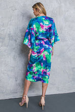 Load image into Gallery viewer, ON THE HORIZON WOVEN SATIN MIDI DRESS