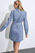 Load image into Gallery viewer, BE A LIGHT DENIM MINI DRESS