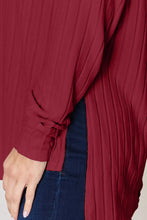 Load image into Gallery viewer, Basic Bae Full Size Ribbed Round Neck Slit T-Shirt