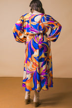 Load image into Gallery viewer, BOLD ADVENTURES WOVEN SATIN MIDI DRESS