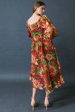 Load image into Gallery viewer, LET IT HAPPEN WOVEN ORGNZA MIDI DRESS