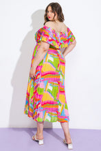 Load image into Gallery viewer, BLOSSOM BOULEVARD WOVEN MIDI DRESS