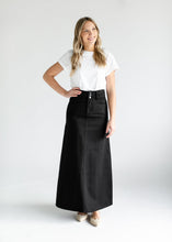 Load image into Gallery viewer, Camellia A-Line Cotton Twill Maxi Skirt