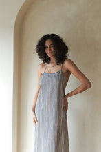 Load image into Gallery viewer, Canggu Maxi Dress - Navy With Stripes