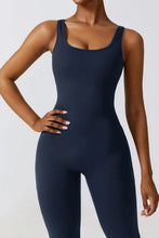 Load image into Gallery viewer, Basic Bae Cutout Ruched Bootcut Sleeveless Active Jumpsuit