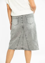 Load image into Gallery viewer, Claire A-line Denim Midi Skirt