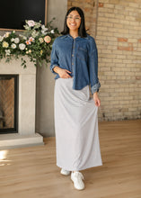 Load image into Gallery viewer, Clarise Striped Premium Knit Maxi Skirt