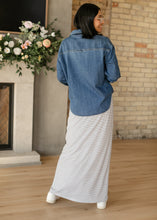 Load image into Gallery viewer, Clarise Striped Premium Knit Maxi Skirt