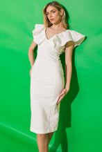 Load image into Gallery viewer, SWEETEST DAY STRETCH TWILL MIDI DRESS