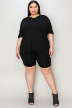 Load image into Gallery viewer, Basic Bae Bamboo Full Size V-Neck Drop Shoulder T-Shirt and Shorts Set