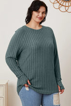 Load image into Gallery viewer, Basic Bae Full Size Ribbed Thumbhole Sleeve T-Shirt