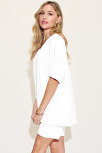 Load image into Gallery viewer, Basic Bae Bamboo Full Size V-Neck Drop Shoulder T-Shirt and Shorts Set