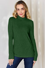 Load image into Gallery viewer, Basic Bae Full Size Ribbed Mock Neck Long Sleeve T-Shirt