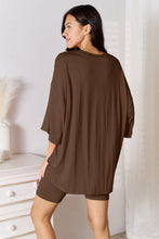 Load image into Gallery viewer, Basic Bae Full Size Soft Rayon Three-Quarter Sleeve Top and Shorts Set