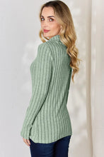 Load image into Gallery viewer, Basic Bae Full Size Ribbed Mock Neck Long Sleeve T-Shirt