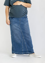 Load image into Gallery viewer, Elise Maternity Maxi Denim Skirt - FINAL SALE
