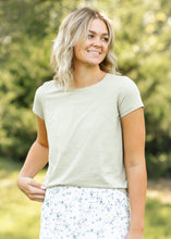 Load image into Gallery viewer, Essential Crew Basic Tee Sprig Green
