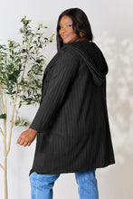 Load image into Gallery viewer, Basic Bae Full Size Hooded Sweater Cardigan