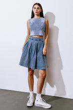 Load image into Gallery viewer, YOUR EYES ON MINE DENIM MINI SKIRT