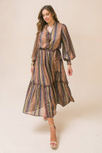 Load image into Gallery viewer, COVERED BY LOVE WOVEN MIDI DRESS