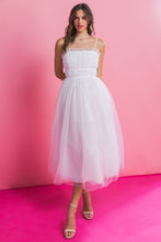 Load image into Gallery viewer, WON YOUR HEART TULLE MIDI DRESS