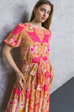 Load image into Gallery viewer, LAST NIGHT FLORAL WOVEN MIDI DRESS