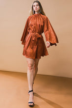 Load image into Gallery viewer, BY ANY MEANS WOVEN SATIN MINI DRESS