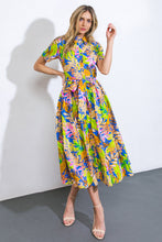 Load image into Gallery viewer, KEEP BLOOMING WOVEN MIDI DRESS